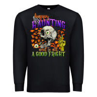 Black happy haunting and to all a good fright Premium Sweatshirt - CowGirlArtShop