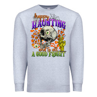 Heather Grey happy haunting and to all a good fright Premium Sweatshirt - CowGirlArtShop