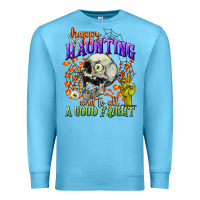 Ocean Blue happy haunting and to all a good fright Premium Sweatshirt - CowGirlArtShop