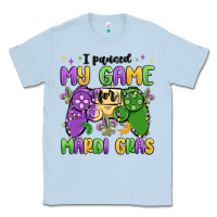 Dusty Blue i paused my game for mardi gras Classic Tee - MaliasSmallBusiness