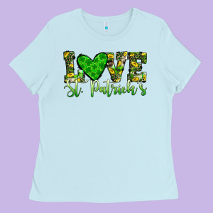 Love St Patrick S Heart Ladies Tee Designed By Jahusdesignshop