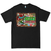 Black merry christmas western boots Premium Tee - AdoDesignShop