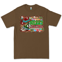 Cacao merry christmas western boots Premium Tee - AdoDesignShop