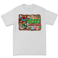 Dove Grey merry christmas western boots Premium Tee - AdoDesignShop