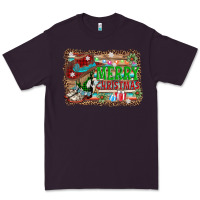 Plum merry christmas western boots Premium Tee - AdoDesignShop