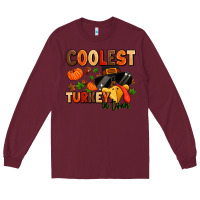 Burgundy coolest turkey in town Long Sleeve Tee - MaliasSmallBusiness