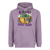 Lavender mardi gras and beer Heavyweight Hoodie - CowGirlArtShop