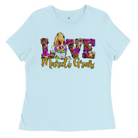 Baby Blue love mardi gras gnome Ladies Tee - JahusDesignShop