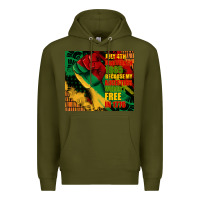 Army Green juneteenth 1865 because my ancestors werent free in 1776 tumbler Premium Hoodie - CowGirlArtShop