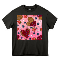 Asphalt valentines day waffles seamless pattern Heavy Core Tee - BundleAndBundleShop