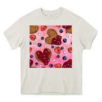 Cream valentines day waffles seamless pattern Heavy Core Tee - BundleAndBundleShop