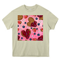 Mossy valentines day waffles seamless pattern Heavy Core Tee - BundleAndBundleShop