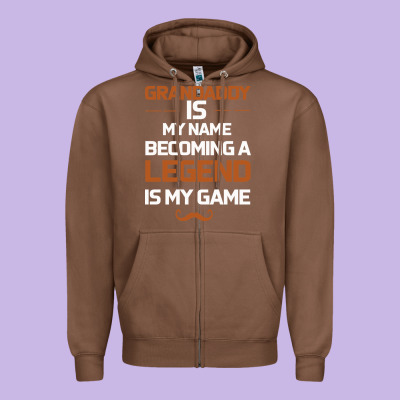 Grandaddy Is My Name Becoming A Legend Is My Game Zipper Hoodie Designed By Bettercallsaul