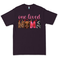 Plum highland cow one loved mama Premium Tee - JahusDesignShop