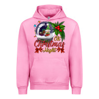 Fuchsia Pink oh christmas night snow globe Urban Hoodie - BundleAndBundleShop