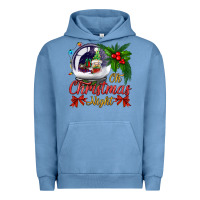 Pigment Pebble Blue oh christmas night snow globe Urban Hoodie - BundleAndBundleShop