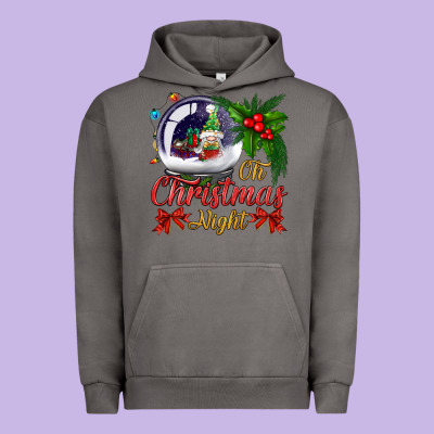 Oh Christmas Night Snow Globe Urban Hoodie Designed By Bundleandbundleshop