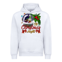 White oh christmas night snow globe Urban Hoodie - BundleAndBundleShop