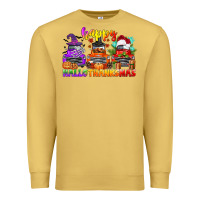 Antique Gold happy hallothanksmas truck Premium Sweatshirt - CowGirlArtShop