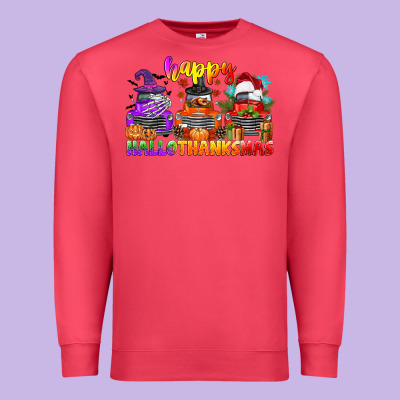 Happy Hallothanksmas Truck Premium Sweatshirt Designed By Cowgirlartshop