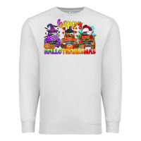 Oatmeal Heather happy hallothanksmas truck Premium Sweatshirt - CowGirlArtShop