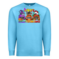 Ocean Blue happy hallothanksmas truck Premium Sweatshirt - CowGirlArtShop