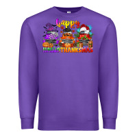 Purple happy hallothanksmas truck Premium Sweatshirt - CowGirlArtShop