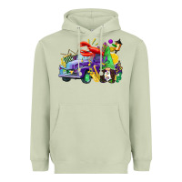 Matcha mardi gras gnome on the truck Heavyweight Hoodie - CowGirlArtShop