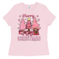 Bubblegum Pink pink merry christmas bbs Ladies Tee - BundleAndBundleShop
