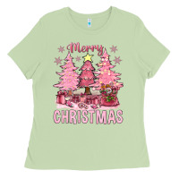 Matcha pink merry christmas bbs Ladies Tee - BundleAndBundleShop