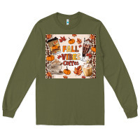 Army Green fall vibes coffee Long Sleeve Tee - MaliasSmallBusiness