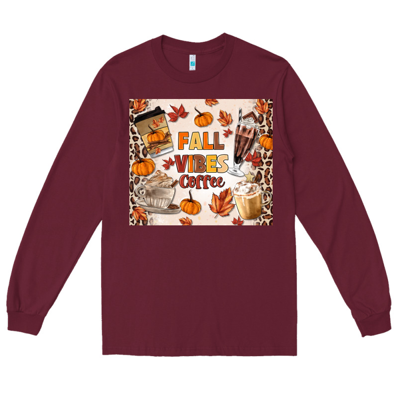 Fall Vibes Coffee Long Sleeve Tee by MaliasSmallBusiness | Teevron