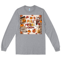 Heather Grey fall vibes coffee Long Sleeve Tee - MaliasSmallBusiness