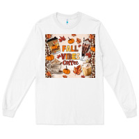White fall vibes coffee Long Sleeve Tee - MaliasSmallBusiness