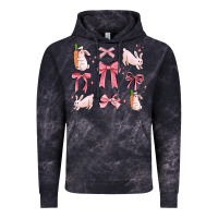 Cloud Black pink ribbons with rabbits Vintage Hoodie - MaliasSmallBusiness
