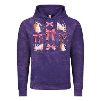 Cloud Purple pink ribbons with rabbits Vintage Hoodie - MaliasSmallBusiness