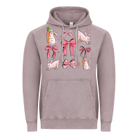 Vintage Zinc pink ribbons with rabbits Vintage Hoodie - MaliasSmallBusiness
