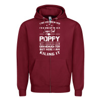 Burgundy Super Cool Poppy Of A Freaking Awesome Granddaugh Zipper Hoodie - Bettercallsaul