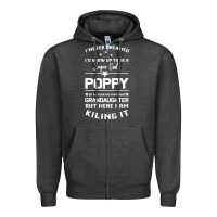 Charcoal Heather Super Cool Poppy Of A Freaking Awesome Granddaugh Zipper Hoodie - Bettercallsaul
