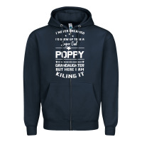 Super Cool Poppy Of A Freaking Awesome Granddaugh Zipper Hoodie | Teevron