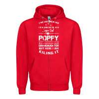 Red Super Cool Poppy Of A Freaking Awesome Granddaugh Zipper Hoodie - Bettercallsaul