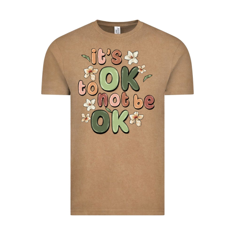 It's Ok To Not Be Ok Vintage Tee by MaliasSmallBusiness | Teevron