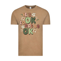 Vintage Coffee it's ok to not be ok Vintage Tee - MaliasSmallBusiness