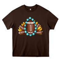 Chocolate Brown football gemstone sunflower Heavy Core Tee - JahusDesignShop