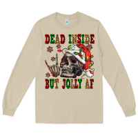 Mushroom Dead inside but jolly af Long Sleeve Tee - NancyCooperArtShop