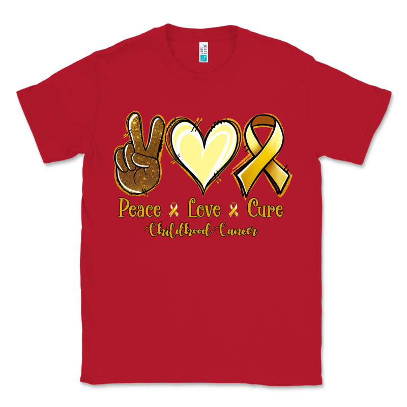 Peace Love Cure Bone Cancer Classic Tee by NancyCooperArtShop | Teevron