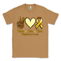 Toasted Coconut Peace love cure Bone Cancer Classic Tee - NancyCooperArtShop