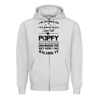 Dove Grey Super Cool Poppy Of A Freaking Awesome Granddaugh Zipper Hoodie - Bettercallsaul