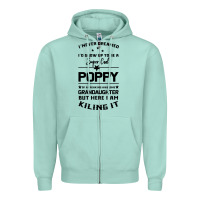 Seafoam Super Cool Poppy Of A Freaking Awesome Granddaugh Zipper Hoodie - Bettercallsaul