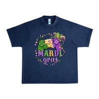Navy mardi gras game Urban Heavy Tee - MaliasSmallBusiness